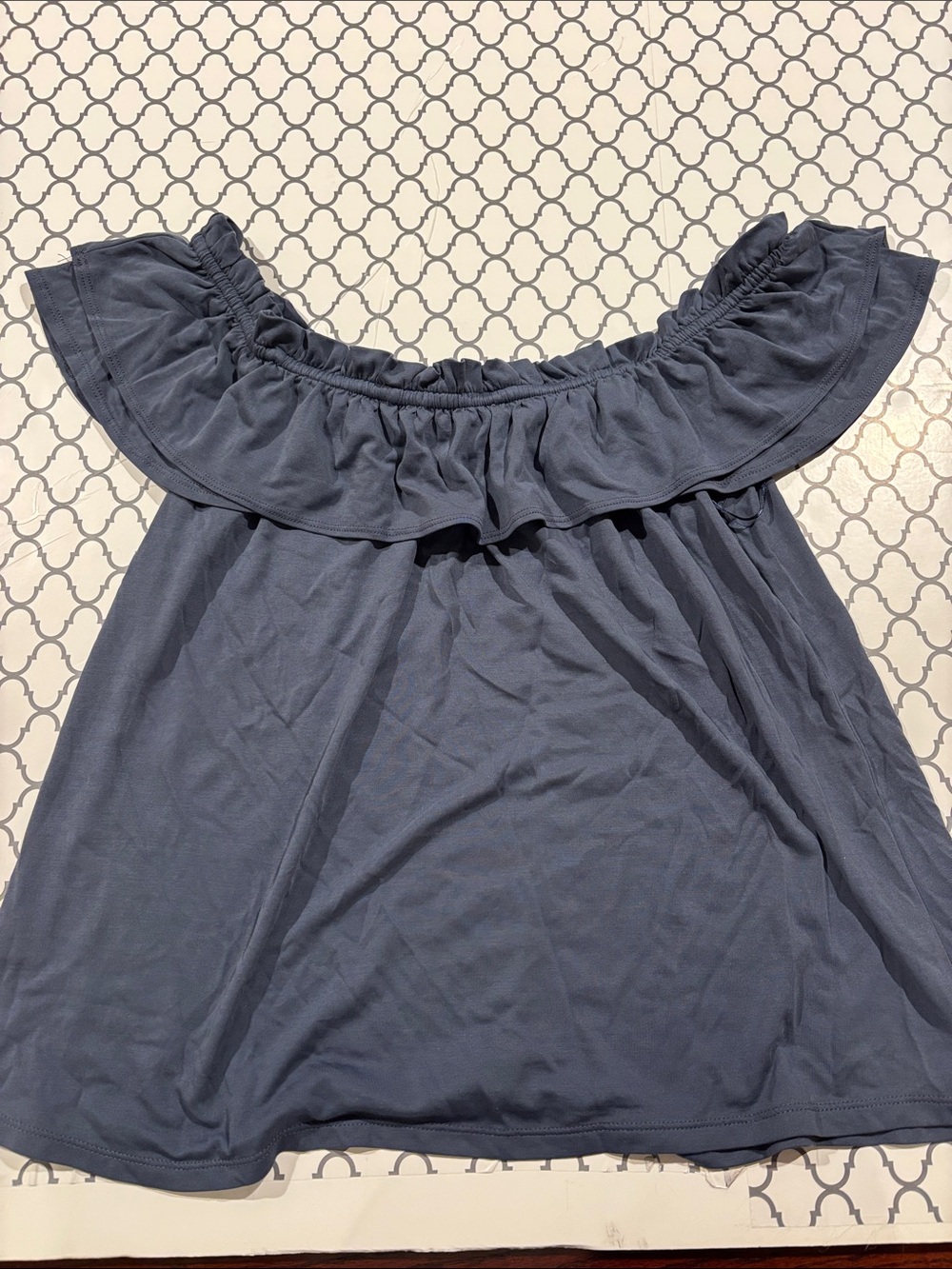 Off-Shoulder Ruffle Women's Top - Picture 3 of 3